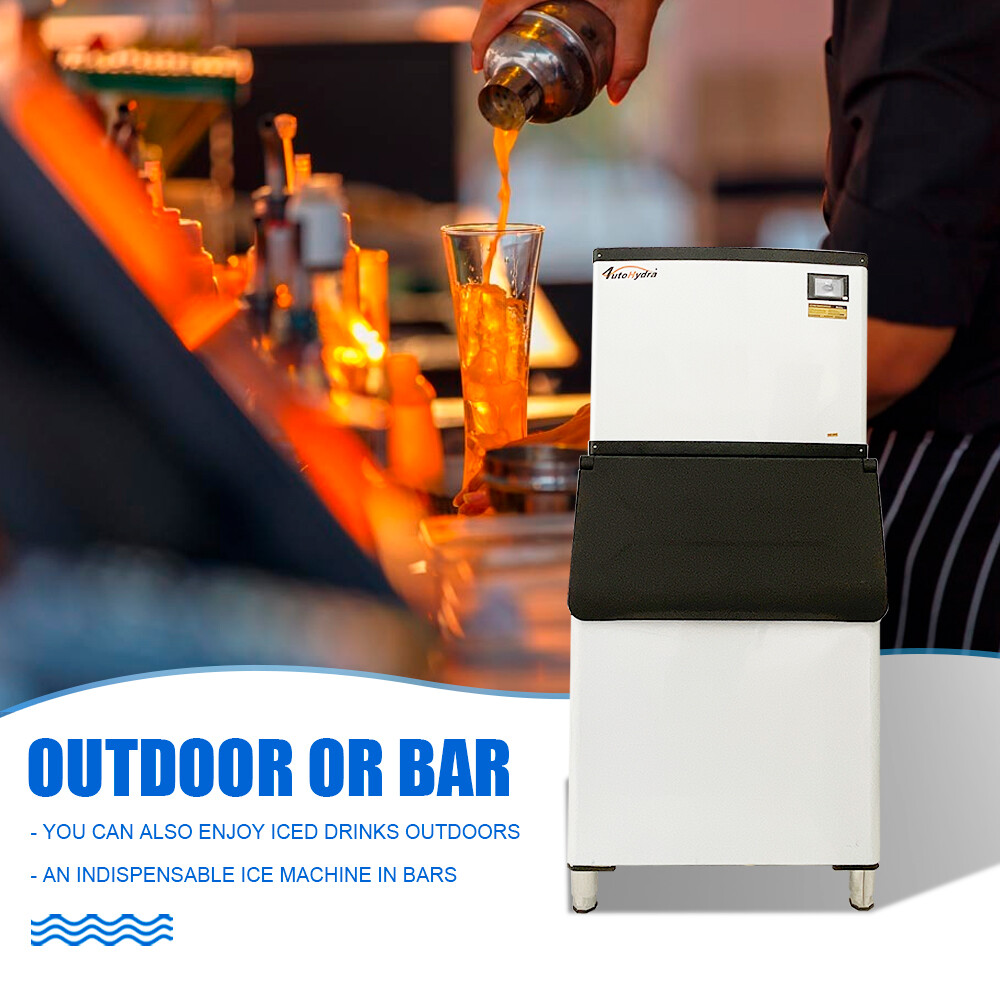 220V 1000lbs/24 H Commercial Ice Maker Split Ice Cube Machine Kitchen Restaurant