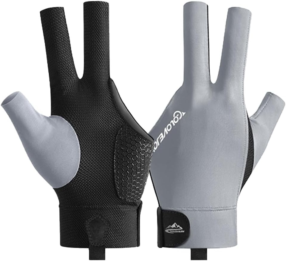 Pool Glove Left Hand, Billiards Glove, Billiard Gloves for Grey