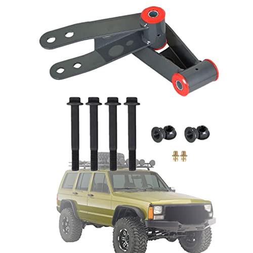 1-2 Inch Adjustable Rear Lift Shackles Replacement for XJ 1984-2001 2WD/4WD