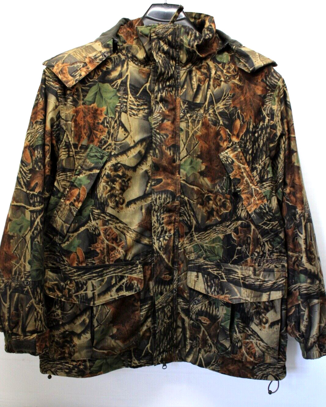 HERTER'S SECLUSION 3D CAMOUFLAGE   HOODED HUNTING SHELL JACKET  MEN'S LARGE REG