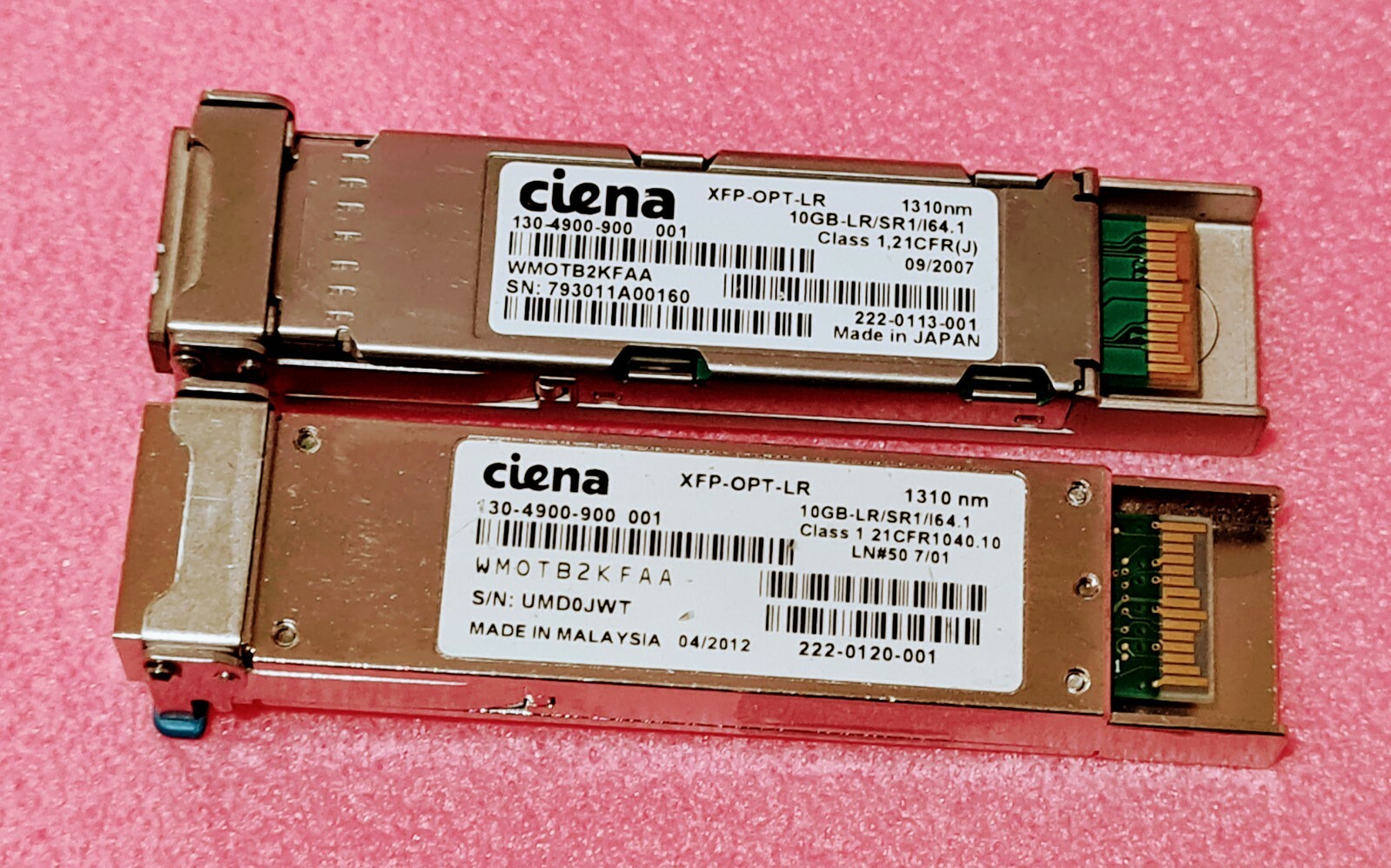 Ciena 10G XFP-OPT-LR 130-4900-900 10GB-LR/SR1/L64.1 1310nm 10km WMOTB2KFAA Optic