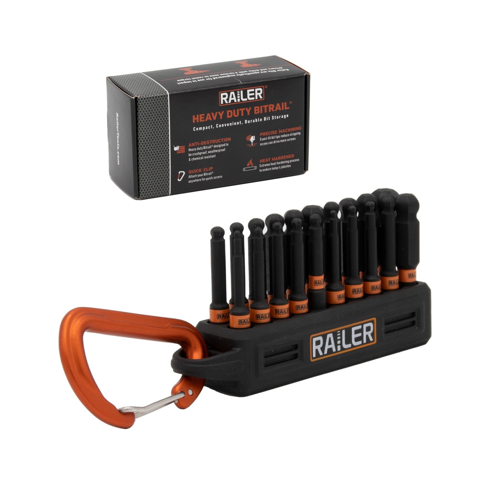 Ball End Hex Bit Set - Railer 2 Inch Impact Driver 20pc Hex Bit Set With A Bi...