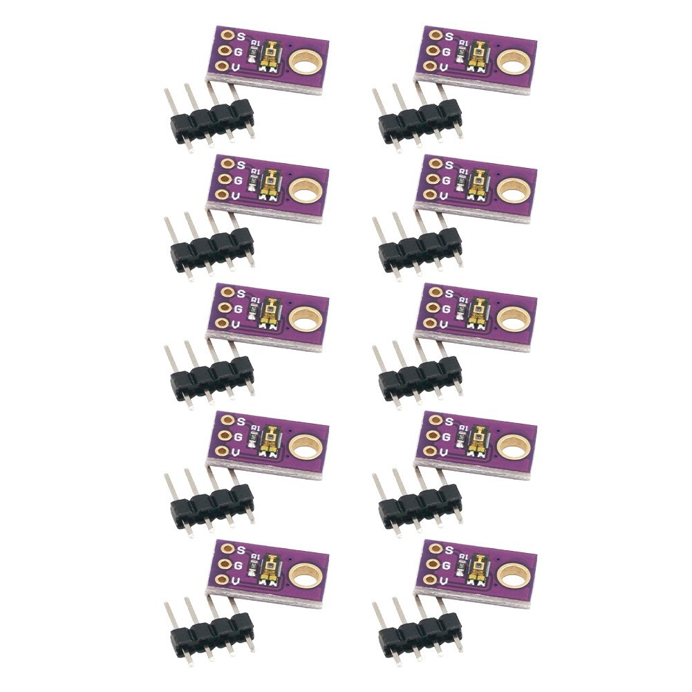 10pcs TEMT6000 Light Sensor Modules with 0 to 5V Analog Output for Electronics