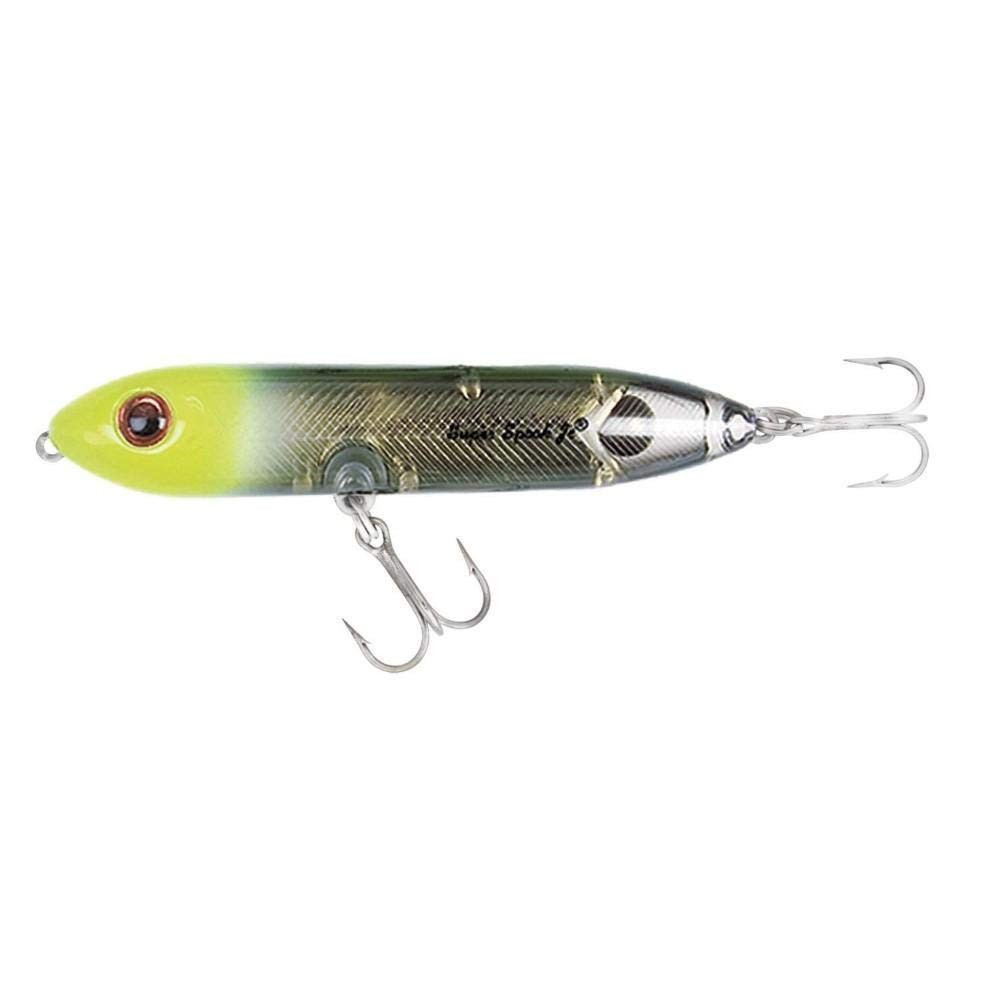 Heddon Super Spook Jr (1/2 Oz), Black/Chartreuse Gold Insert