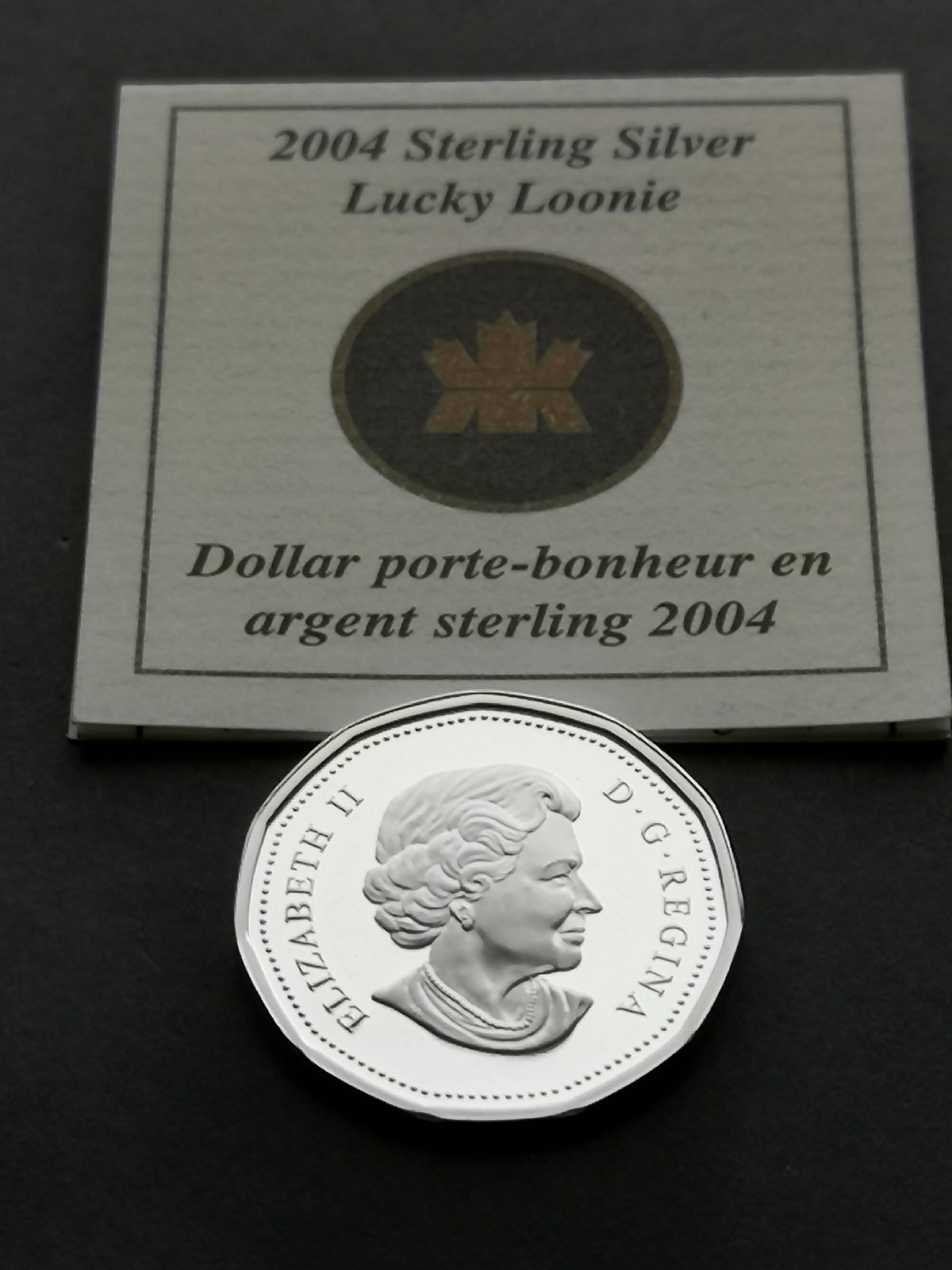 *** 2004 CANADA $1 LUCKY LOONIE *** 92.5% STERLING SILVER ***