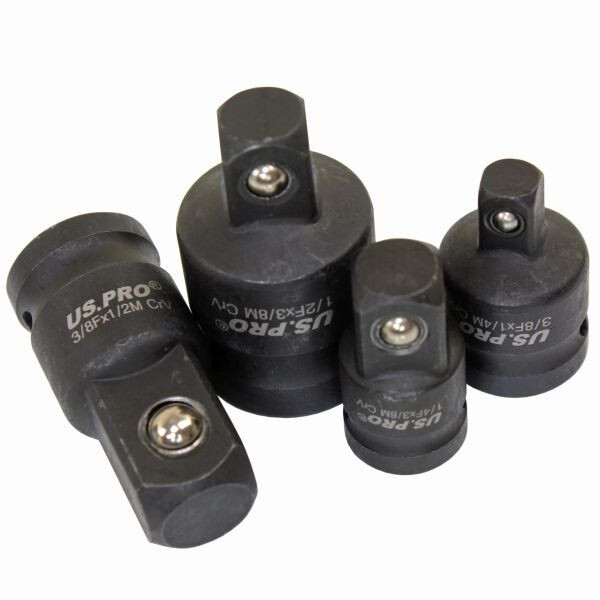 4PC Impact Socket Adaptor Set | Step Up/Down Reducer | 1/2" 3/8" 1/4" Drive | CR
