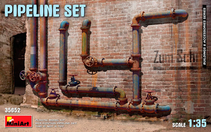 MiniArt 1/35 Pipeline Set for Dioramas and Building Scenes