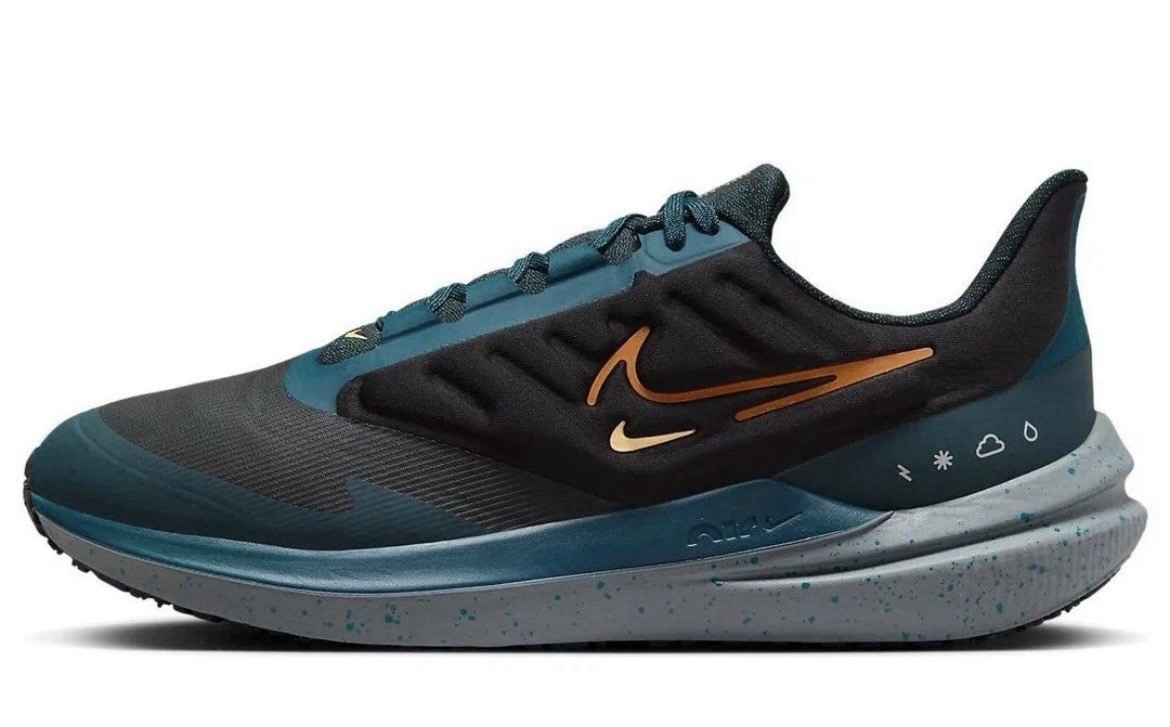 Nike Air Winflo Shield Black Safety Orange Running Shoes DM1106-002 Men's Sizes
