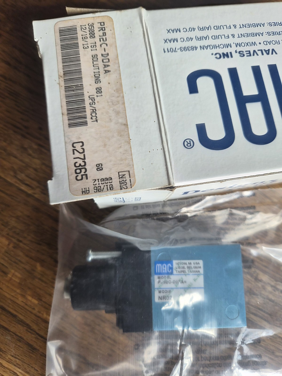 MAC PR92C-D0AA Pneumatic Valve