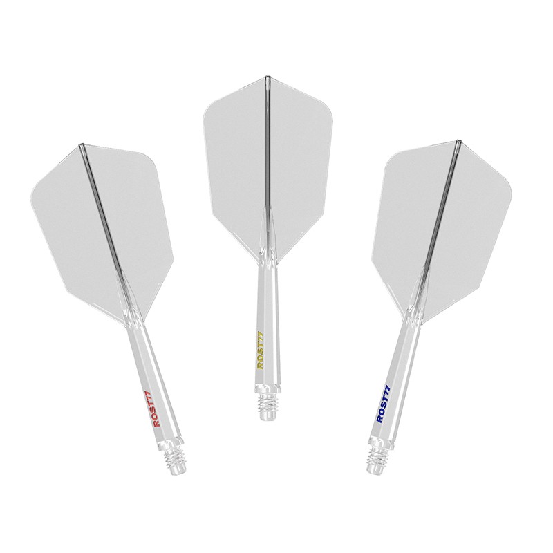 CUESOUL ROST 77 Integrated Dart Shaft and Flight,Slim Shape-Ice Color