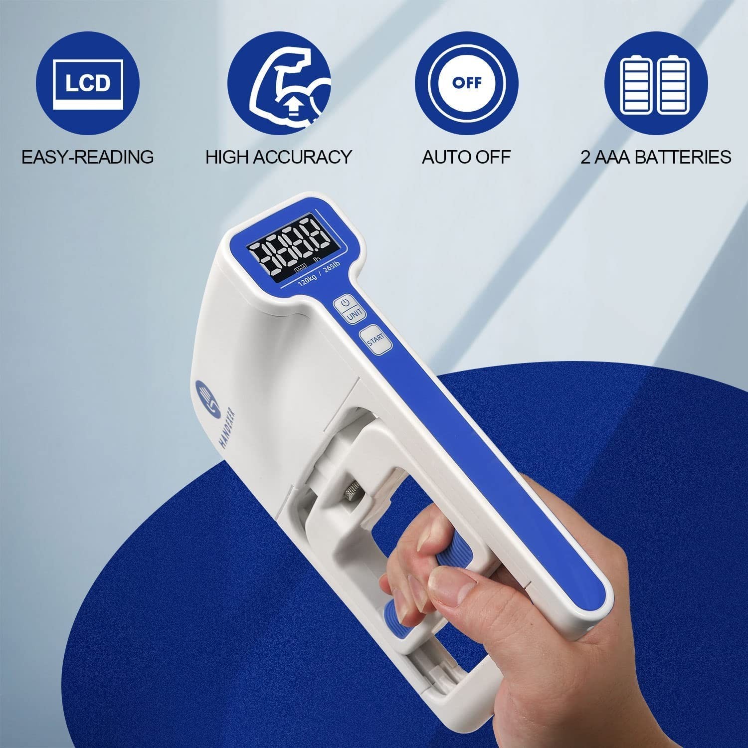 265Lb Hand Grip Tester Bundle 198 Lb Digital Hand Dynamometer Electronic Hand...