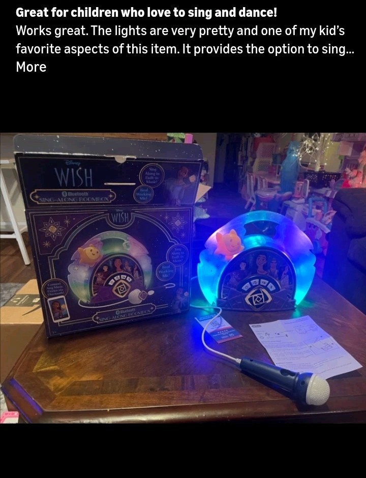 Disney WISH Asha Sing-Along Boombox Bluetooth  Real Working Mic✅️  ✨️Wish♻️