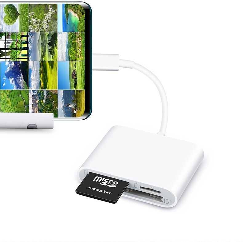 USB C to SD CF Card Reader for iPad Pro/Macbook Supports CompactCF/SD/TF card