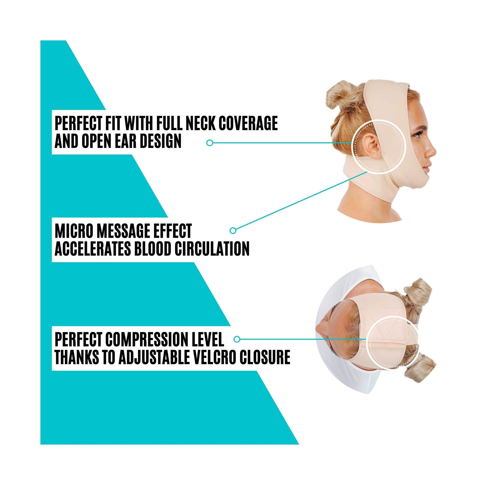 Chin Compression Garment After Liposuction Surgery, Neck Cover Strap Bandage