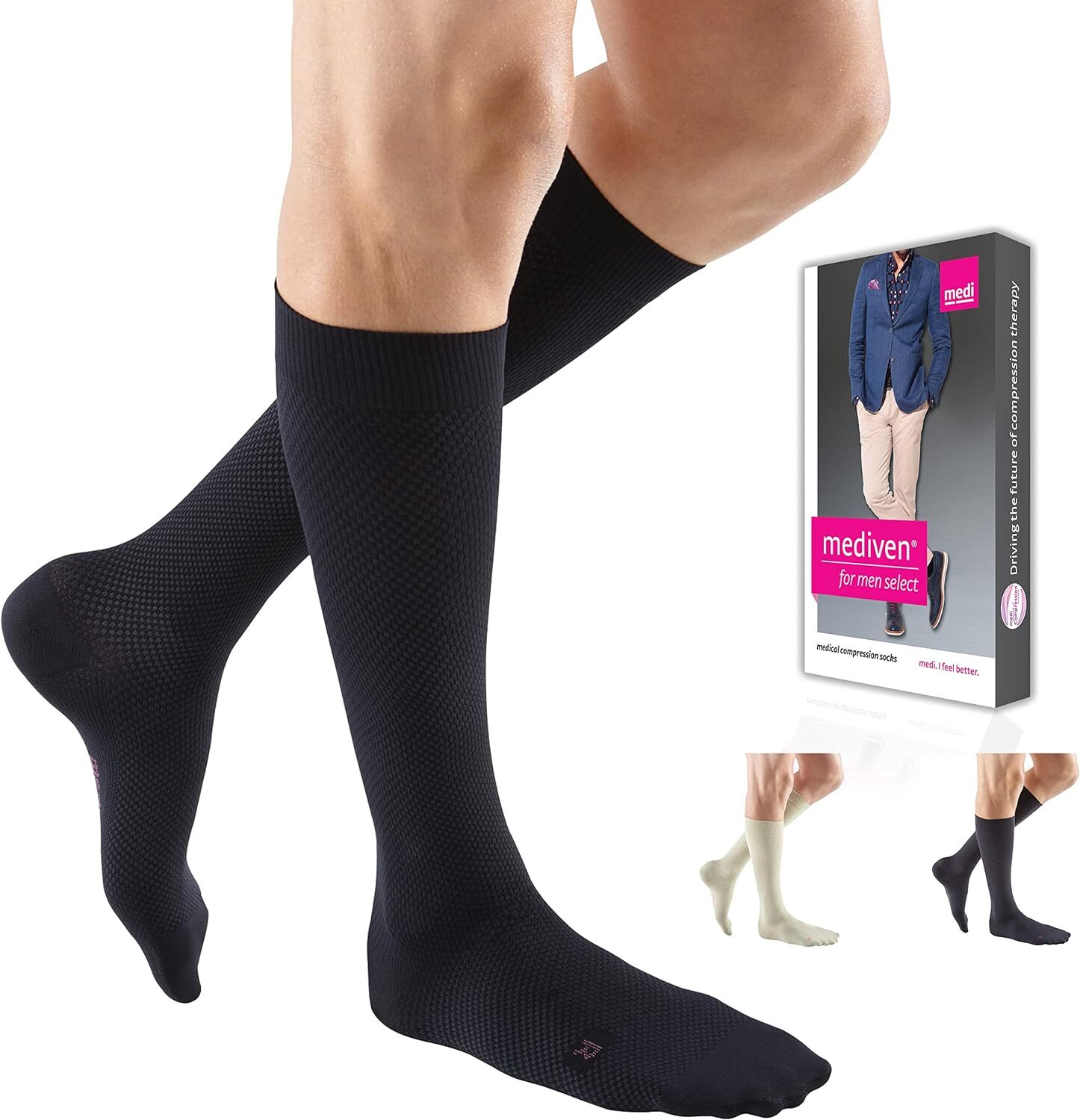 Mediven Select Style Mens TALL CALF 15-20 Socks Size v 5 Grey