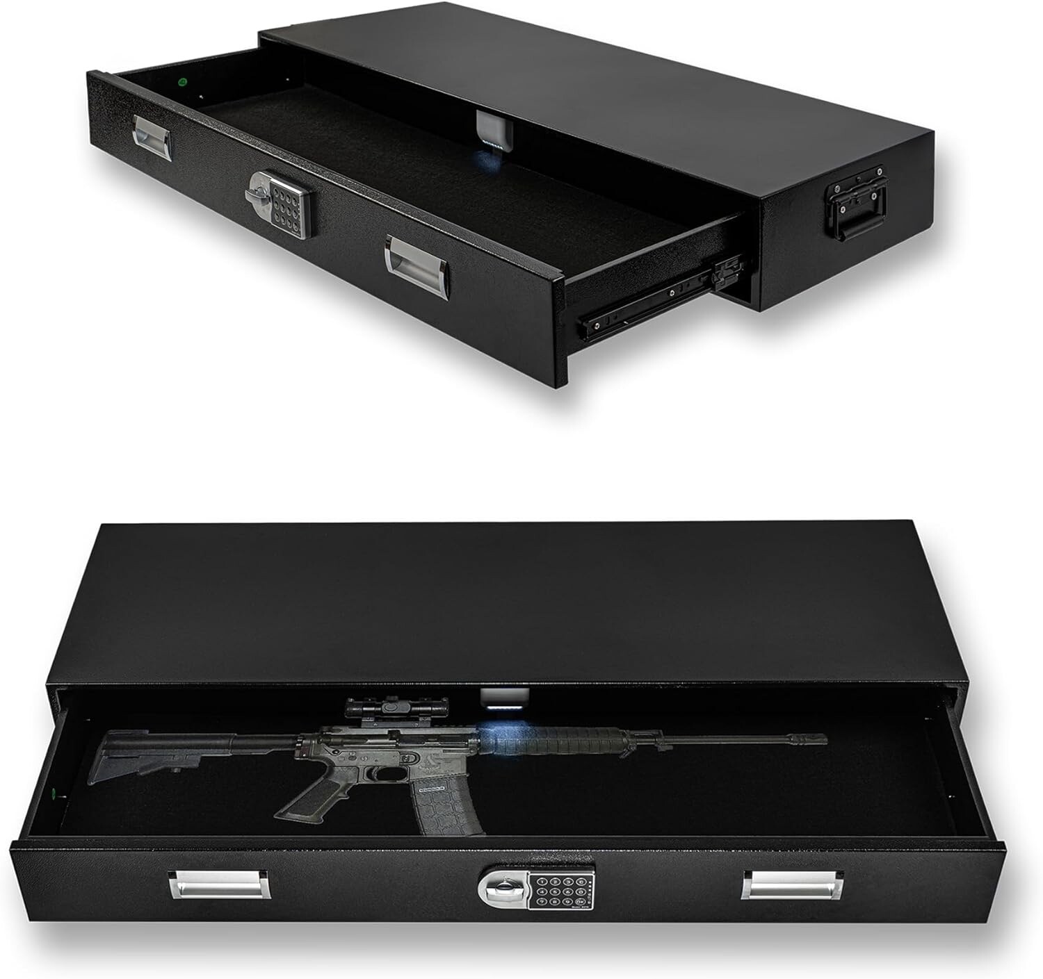 Under Bed Safe Drawer - Long Storage Case for Car Trunk