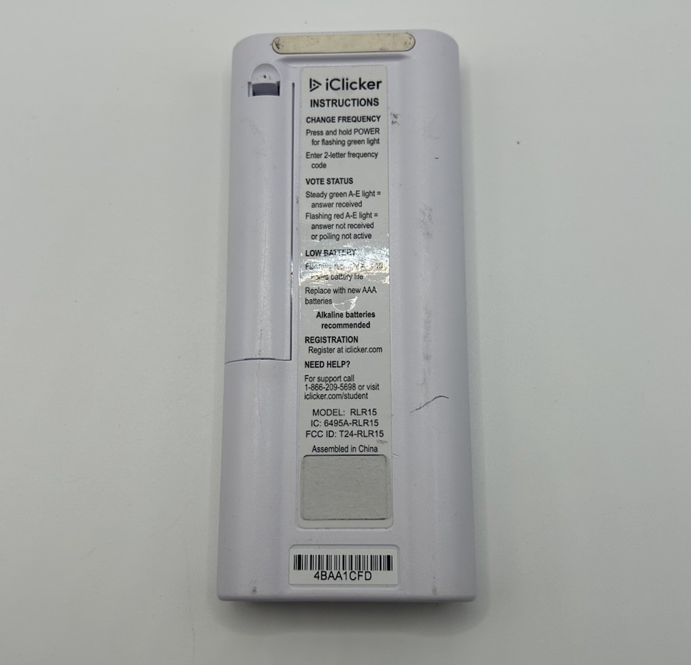 iClicker Plus RLR15 Student Classroom Response System Remote Control
