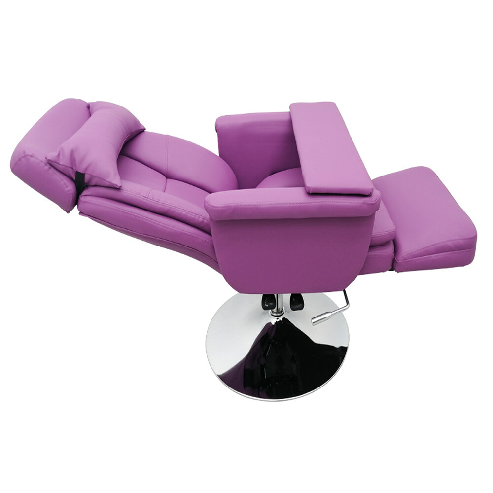 Purple Beauty Salon Chair Deck Massage Table Bed Folding Chair with Air Pressure