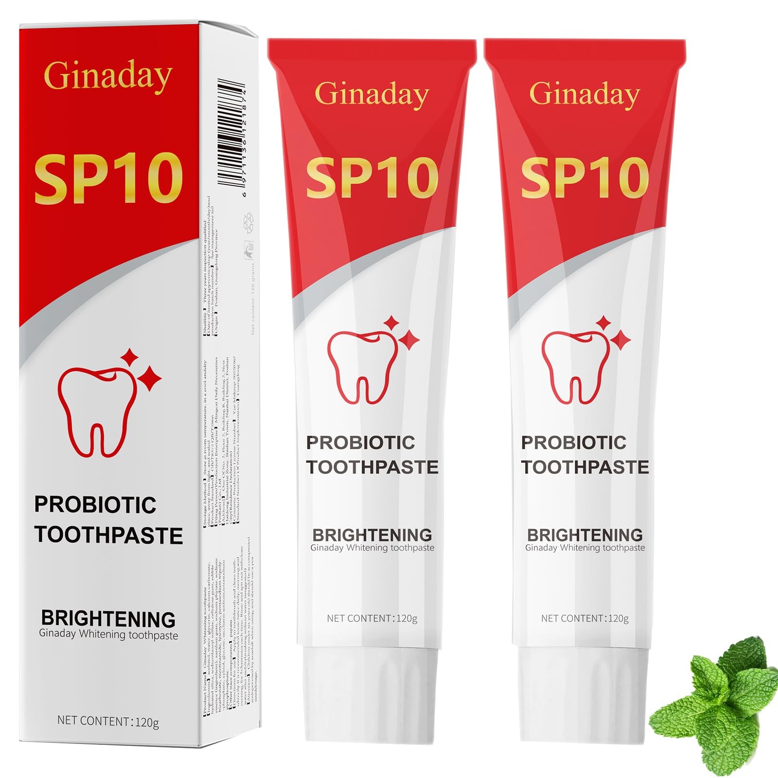 2 Pcs SP10 Probiotic Whitening Toothpaste, Deep 4.23 Fl Oz (Pack of 1)