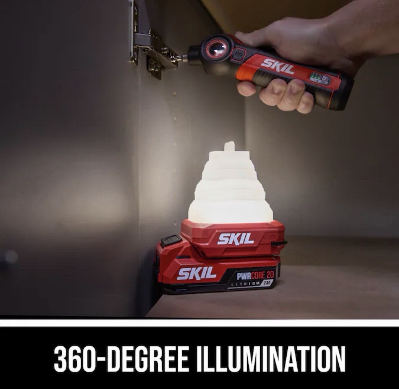 SKIL 12V/20V Collapsible Lantern 300- Lumen 1 -Adjustable Mode LED (accessory)