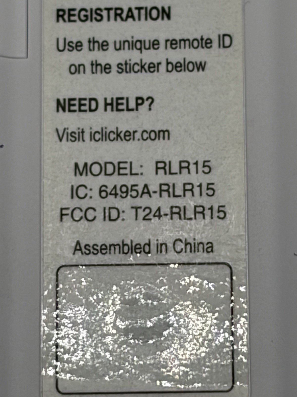 iClicker Student Remote Classroom Response Clicker RLR15 Tested Working