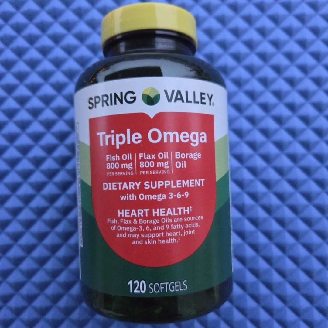 Spring Valley Fish Flax & Borage Oil Dietary Supplement Softgels 120 Ct Ex 02/28