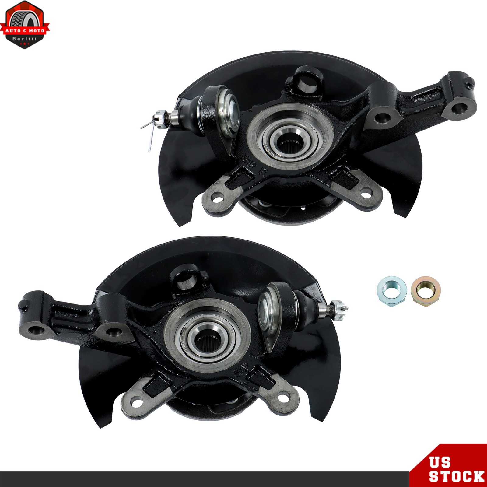Front Left & Right Steering Knuckle Wheel Hub Bearing For 03-05 Honda Civic 1.7L