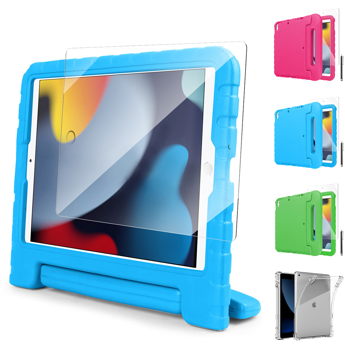 For iPad 9th/8th/7th/iPad Air 3rd/Pro EVA Shockproof Stand Case Cover Pen Holder