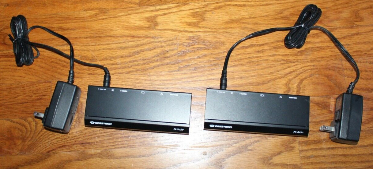 Lot of 2 CRESTRON AM-100 AirMedia Presentation Gateway with 2 Power Supplies