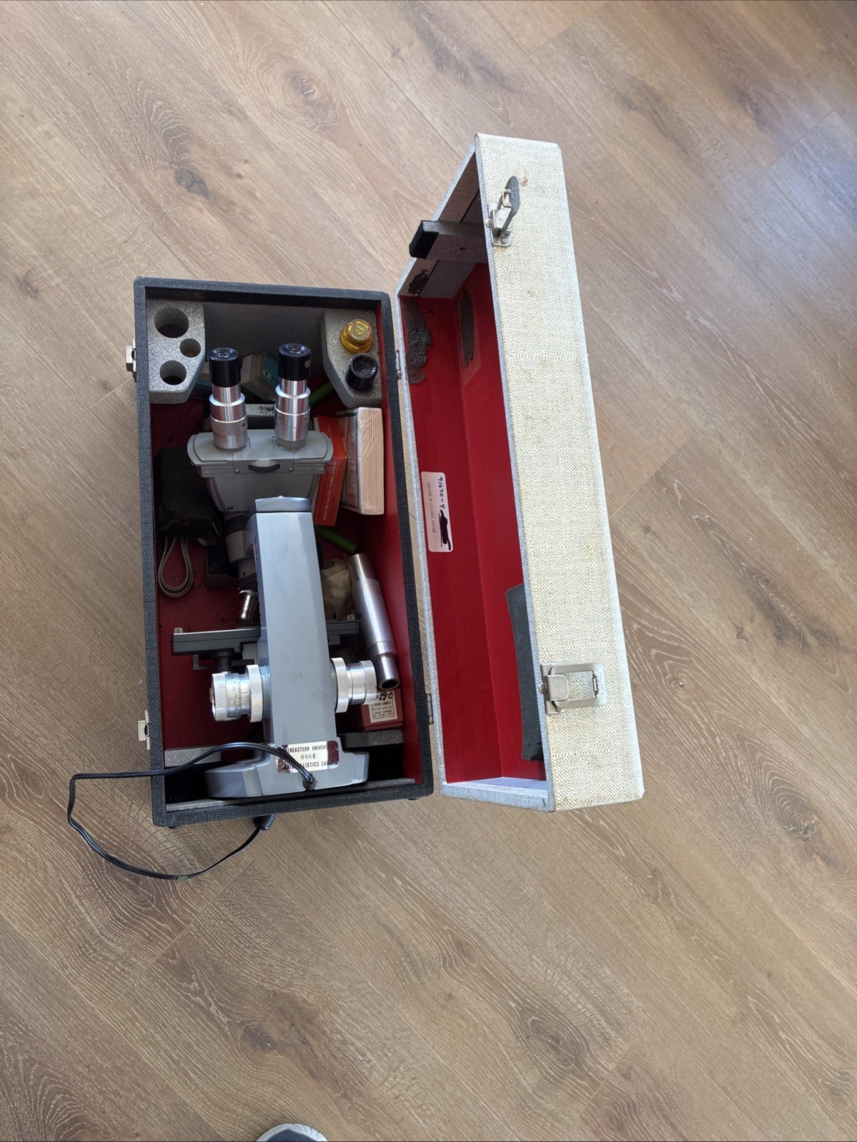 American Optical Spencer Microscope With Case From Estate