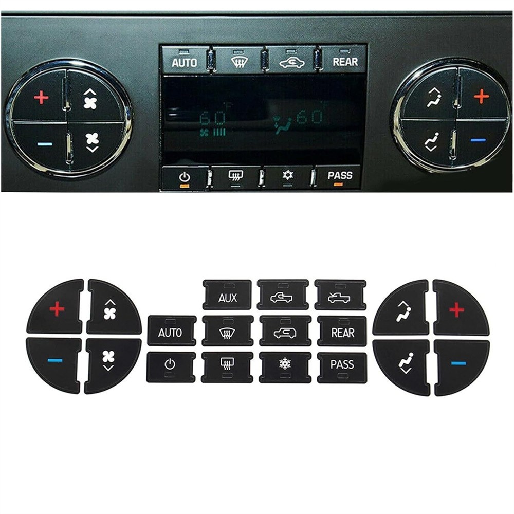 For 2007-2014 Chevrolet Silverado A/C Climate Control Dash Button Repair Decal