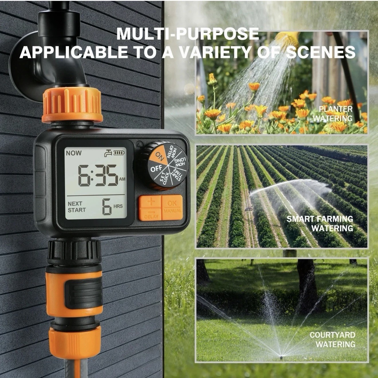 Kazeila Hose Water Timer, 1 Outlet Automatic Watering Timer for Gardens