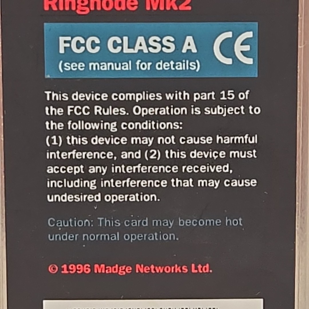 MADGE SMART TOKENRING PCMCIA SMART 16/4 RINGNODE MK2