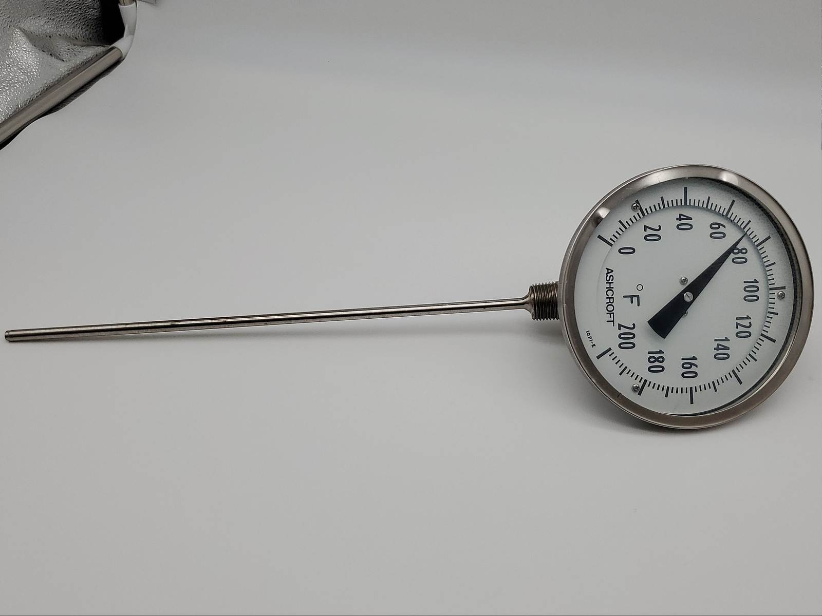 Ashcroft Bimetal Thermometer 5" Dial 0-200 Deg F 12" Stem 50EI60R120XSG0/200F