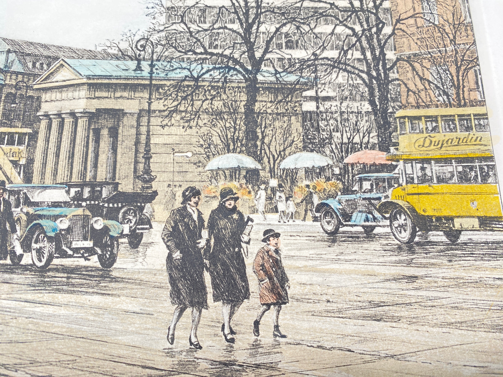 HEINZ WEHLISCH BERLIN POTSDAMER PLATZ 1930 ORIGINAL ETCHING COLORED SIGNED