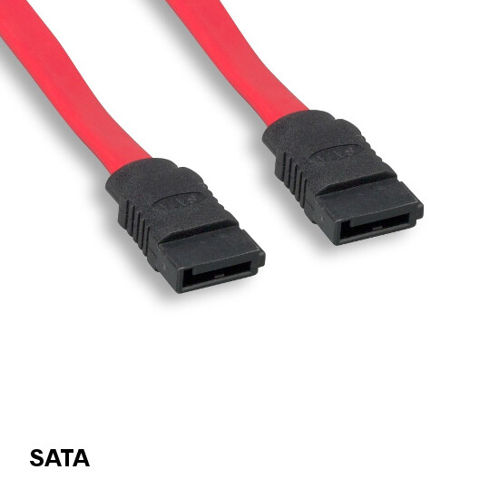 KNTK 1.5ft SATA Cable Straight 7 Pin 6Gbps for Data Transfer PC HDD Motherboard