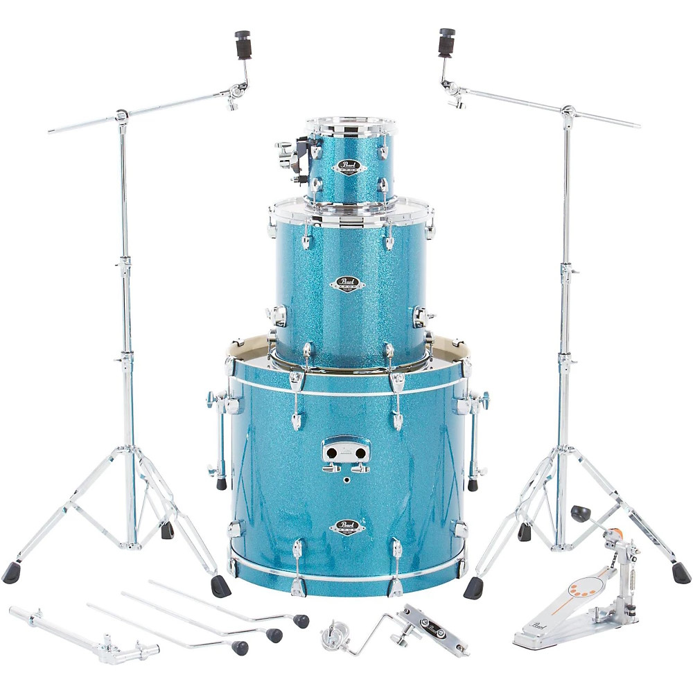 Pearl Export Double Bass Add-on Pack Aqua Blue Glitter