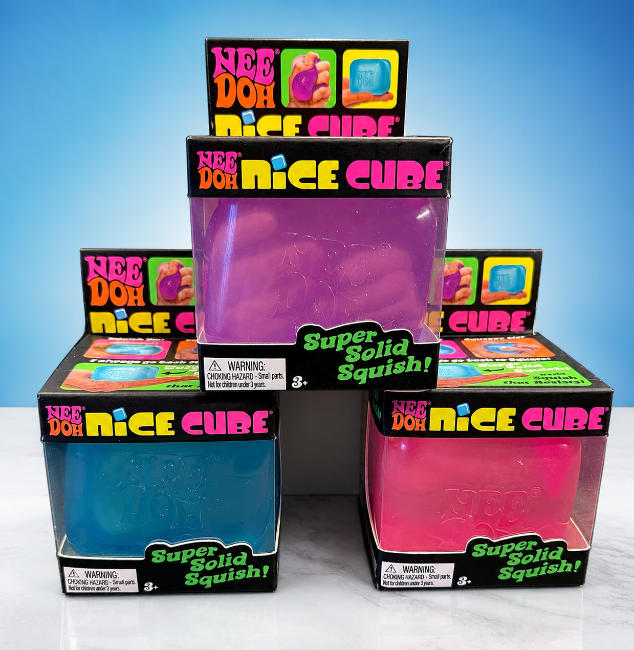Nee Doh Nice Cube - Super Solid Squish - Brand New/Factory Sealed - 3 Colors!