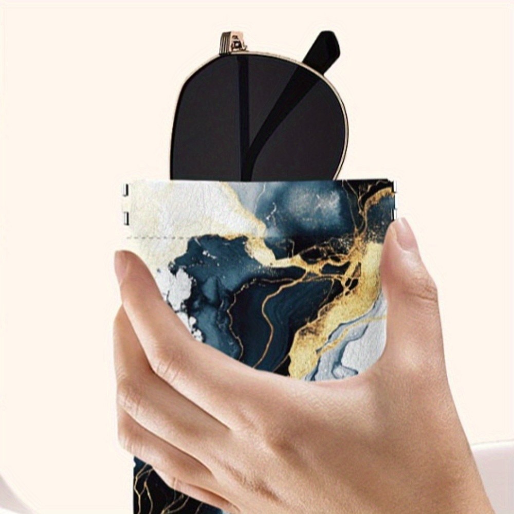1pc PU Leather Rectangle Eyeglass Cases Eyeglass Sunglasses Protector