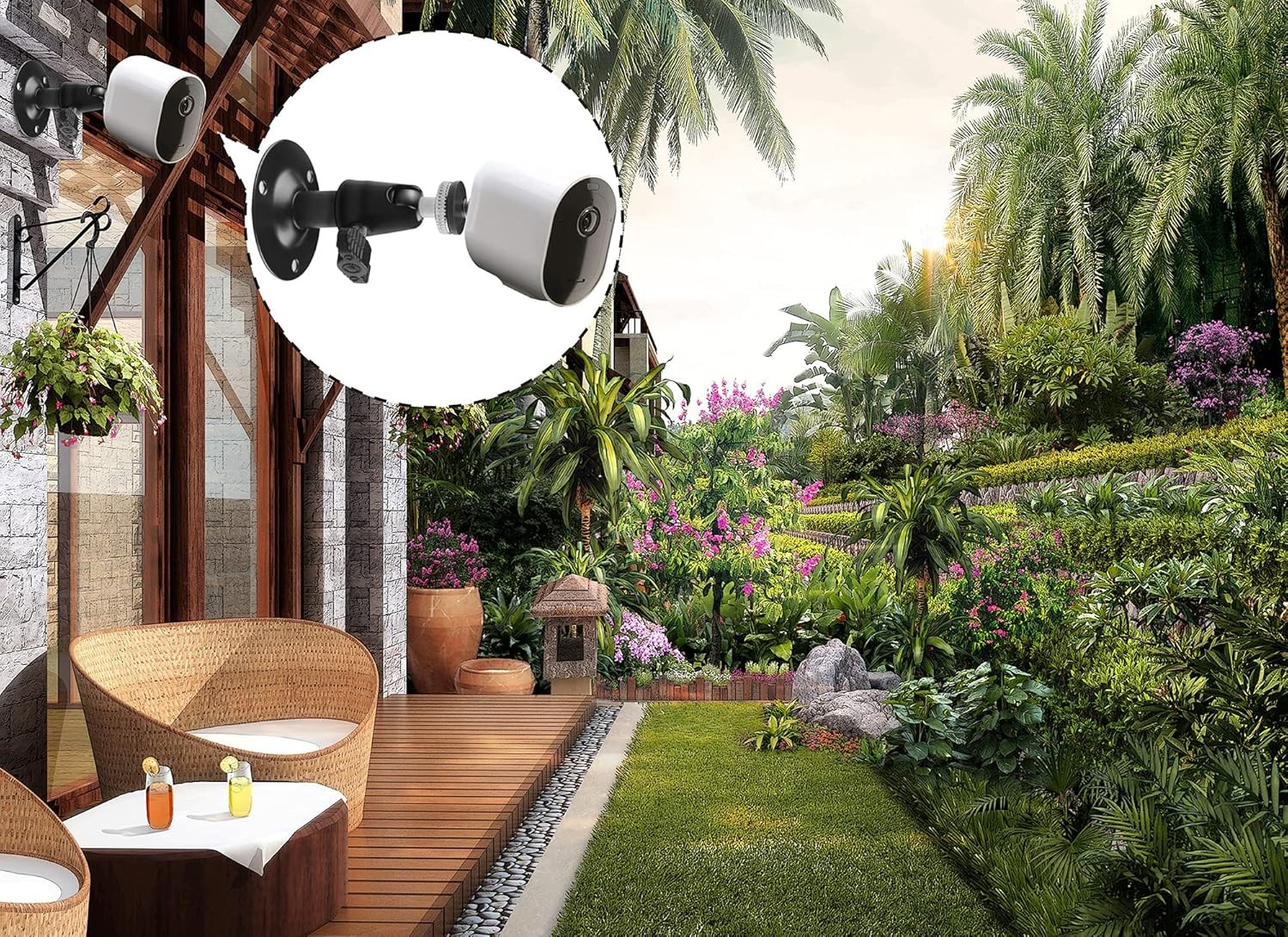 Security Camera Wall Mount Bracket 3 Pack 360 Rotation Metal Mount