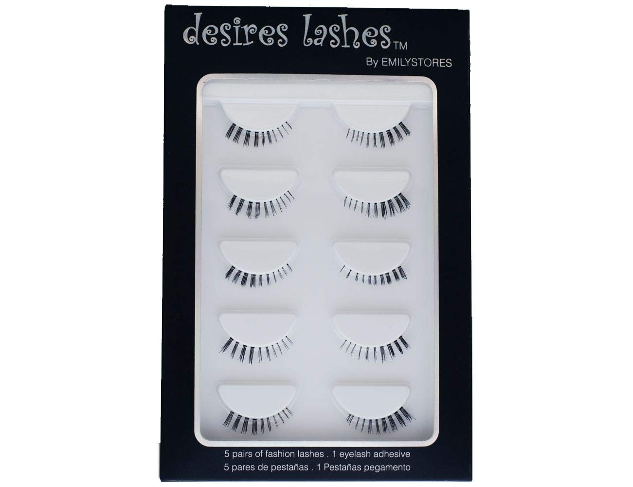 DESIRES LASHES False Eyelash Natural Wispy Fluffy Strip Style Asian Japanese ...