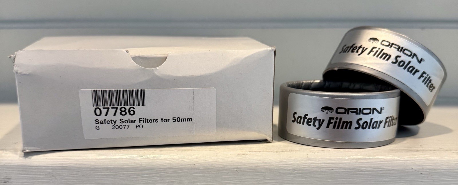 Set Of 2 Orion 2.54” ID Binocular Safety Film Solar Filters #07786