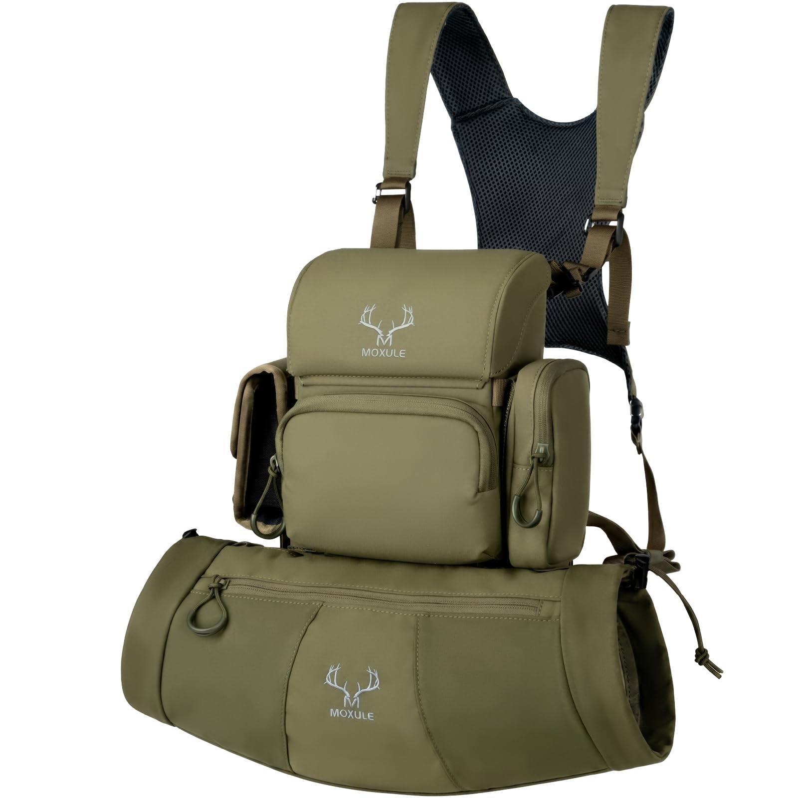 MOXULE Binocular Harness Chest Pack: Bino Case with One Size Fits Most, Green