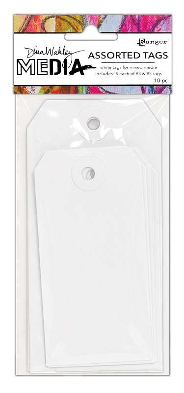 Dina Wakley Media White Tags #3 & #5