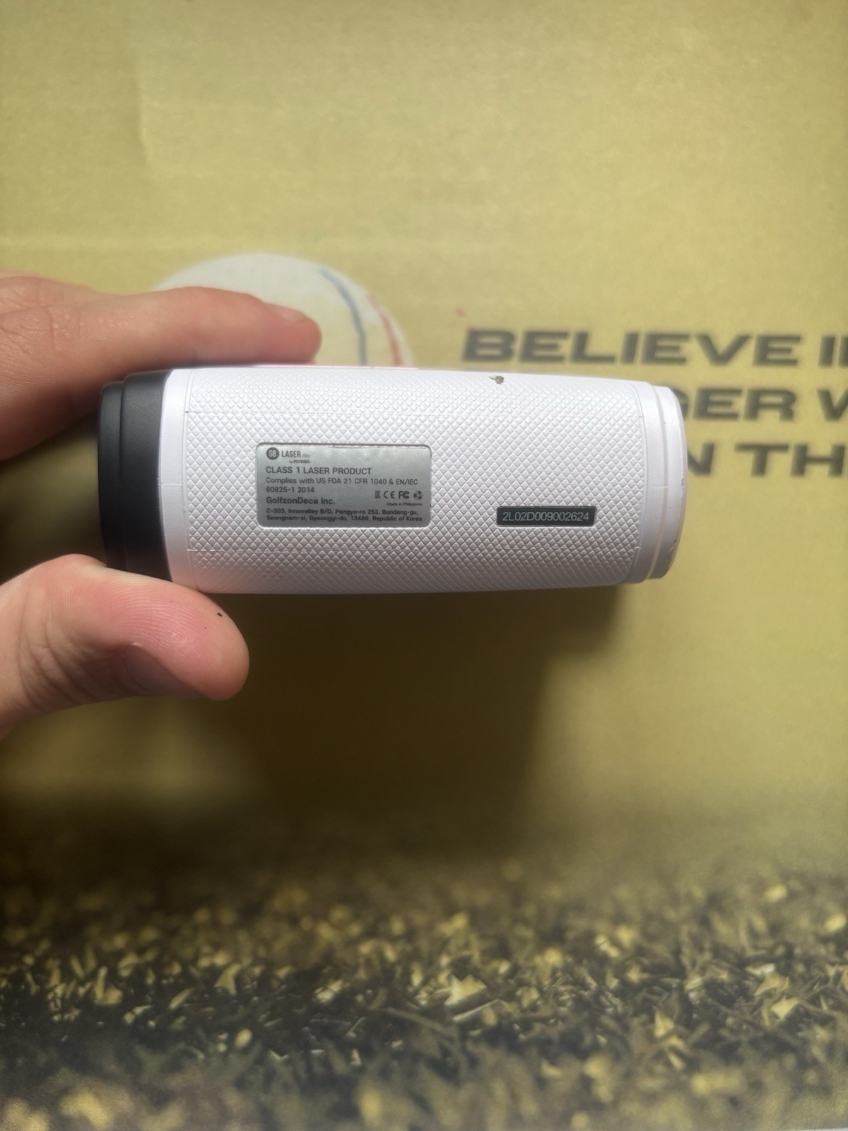 GolfBuddy Laser Lite Golf Rangefinder White With Good Battery