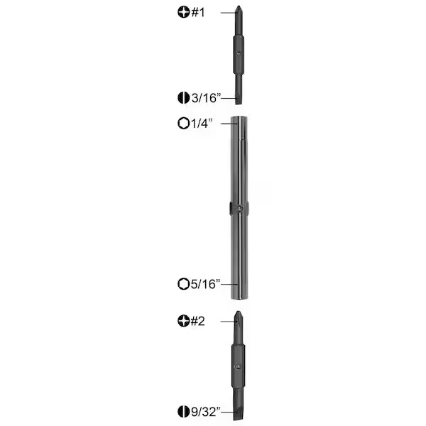 NEW Husky 6-in-1 Screwdriver with Interchangeable Bits