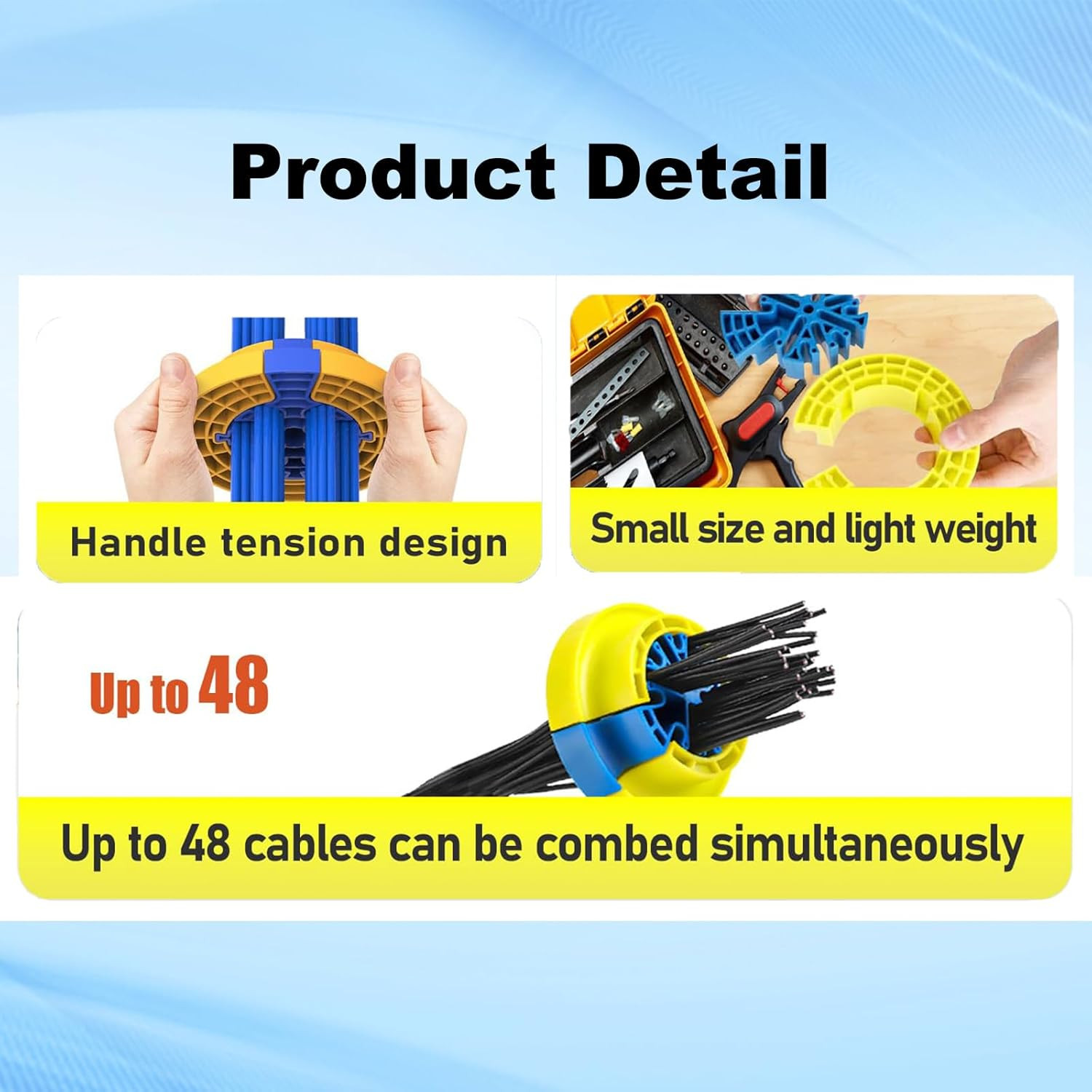 Network Cable Management Tool, Wire Comb, Category 5/6 Universal Cabling Cable M