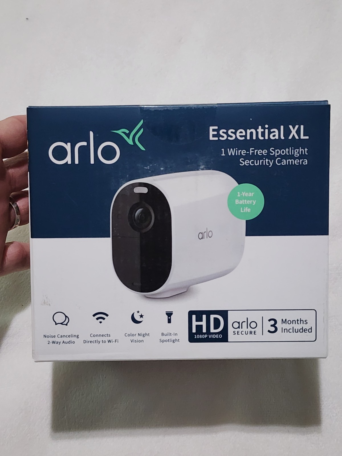 Arlo Wirefree Essential XL Spotlight Security Camera New Sealed
