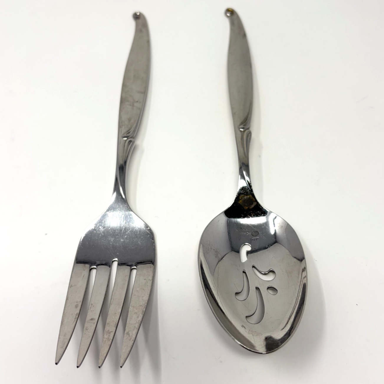 Community Stainless Flatware DRIFTWOOD Pierced Serving Spoon & Cold Meat Fork