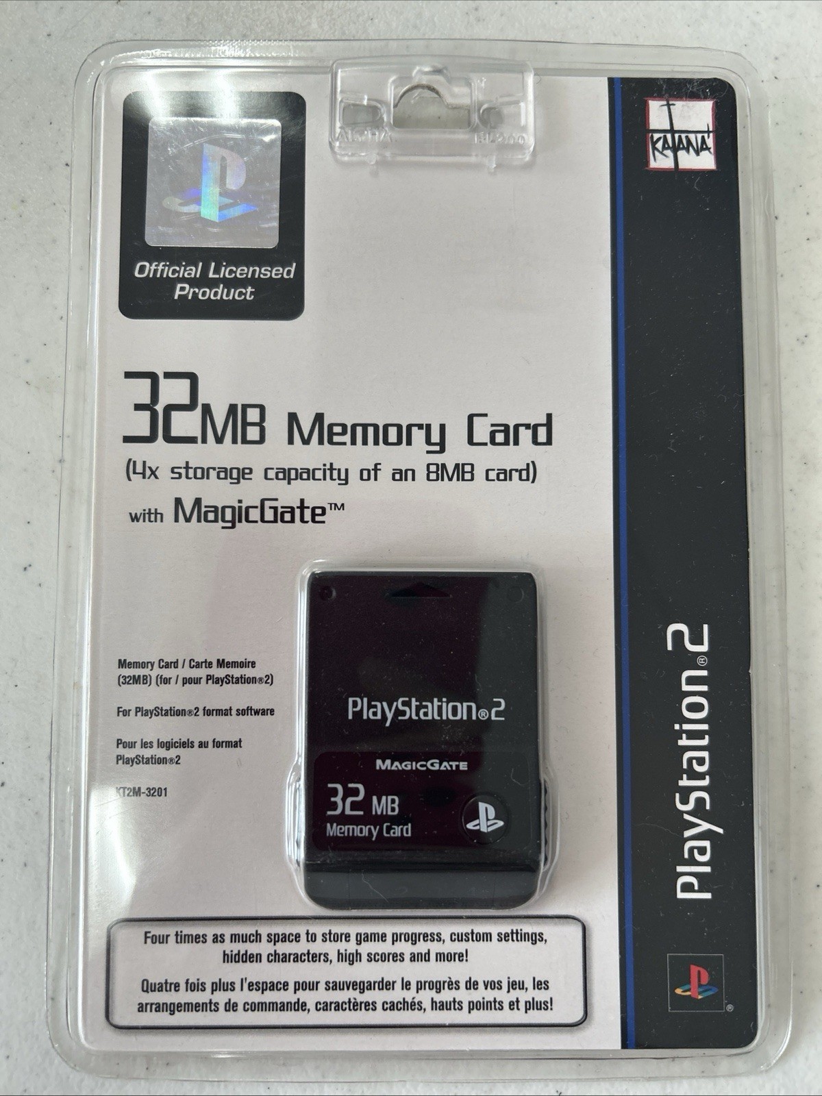 NIP BRAND NEW Sony Playstation 2 MagicGate 32MB Katana Memory Card PS2 OEM RARE